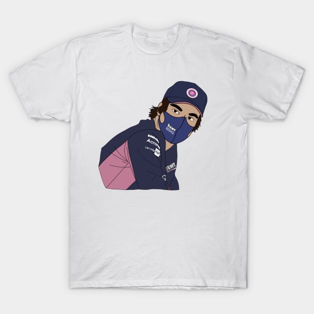 Lance Stroll Headshot T-Shirt by crashstappen